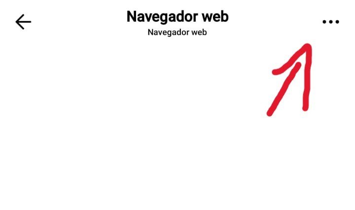 Pantalla de TikTok indicando que el enlace debe abrirse en el navegador, con los tres puntos arriba a la derecha