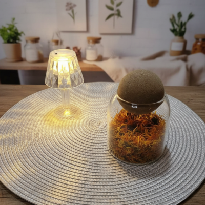 Frasco de vidrio con corcho esfera